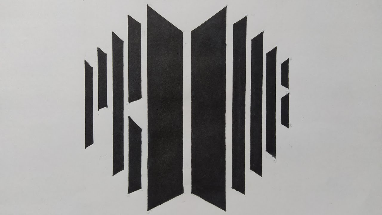 DIBUJO LOGO BTS PROOF | HOW to DRAW kpop | Tutorial de dibujo - YouTube