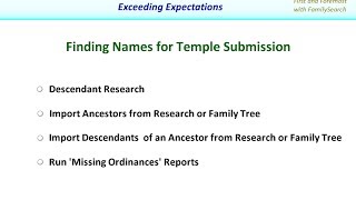 Finding Names for Temple Submission