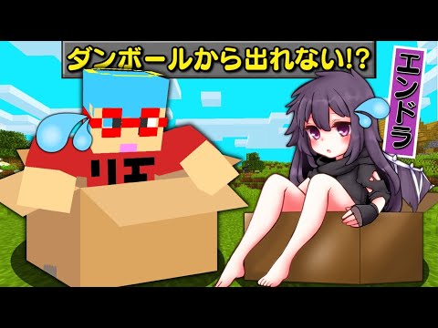 【マイクラ】ダンボールから出れなくなったモブ達を助けるサバイバルしたらヤバすぎた！？
