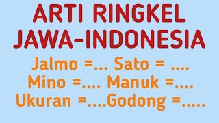 Menerjemahkan nama2 ringkel (Jawa) -(Indonesia) #