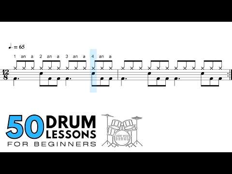 Lesson 36 – 12/8 Time Signature | 50 Drum Lessons For Beginners: Learn To Read & Play