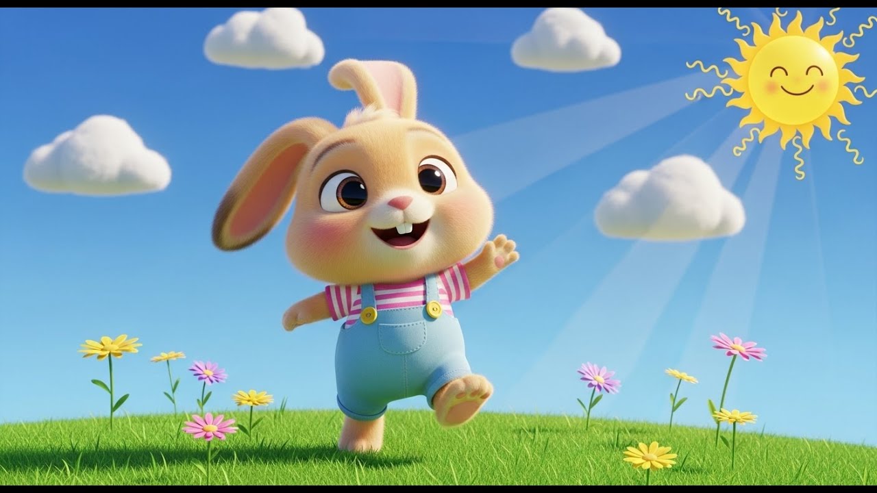 Little Buny Picnic | Cute Bunny Kids Song | Toddler Sing Along