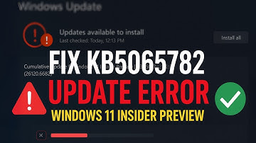 Fix Windows 11 Update KB5065782 Error | Insider Preview Update Not Installing