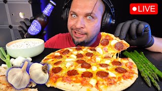 🔴LIVE - MUKBANG Vampyre Slayer Pizza ASMR 🎧