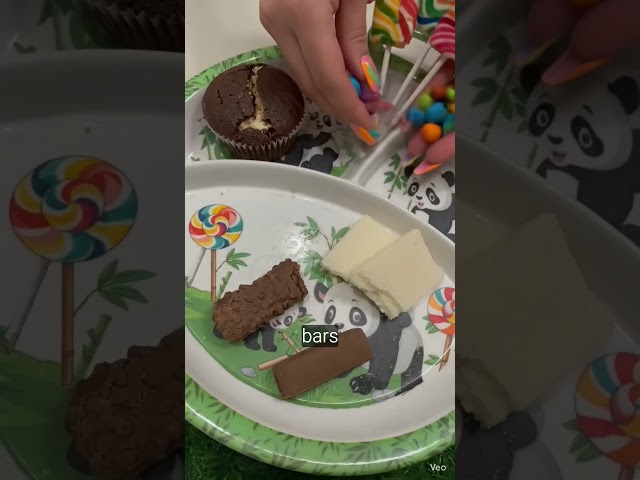 filling platter with sweets Candies colourful rainbow candy sweet ASMR