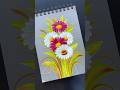 💖💚💯🎨Simple flower painting design, using acrylic 🎨💯🫶 #flowerpainting #shorts #art #design