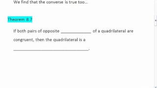 Geo 8.3 (1 of 4) Parallelograms, Proving a Quadrilateral is a Parallelogram.mp4