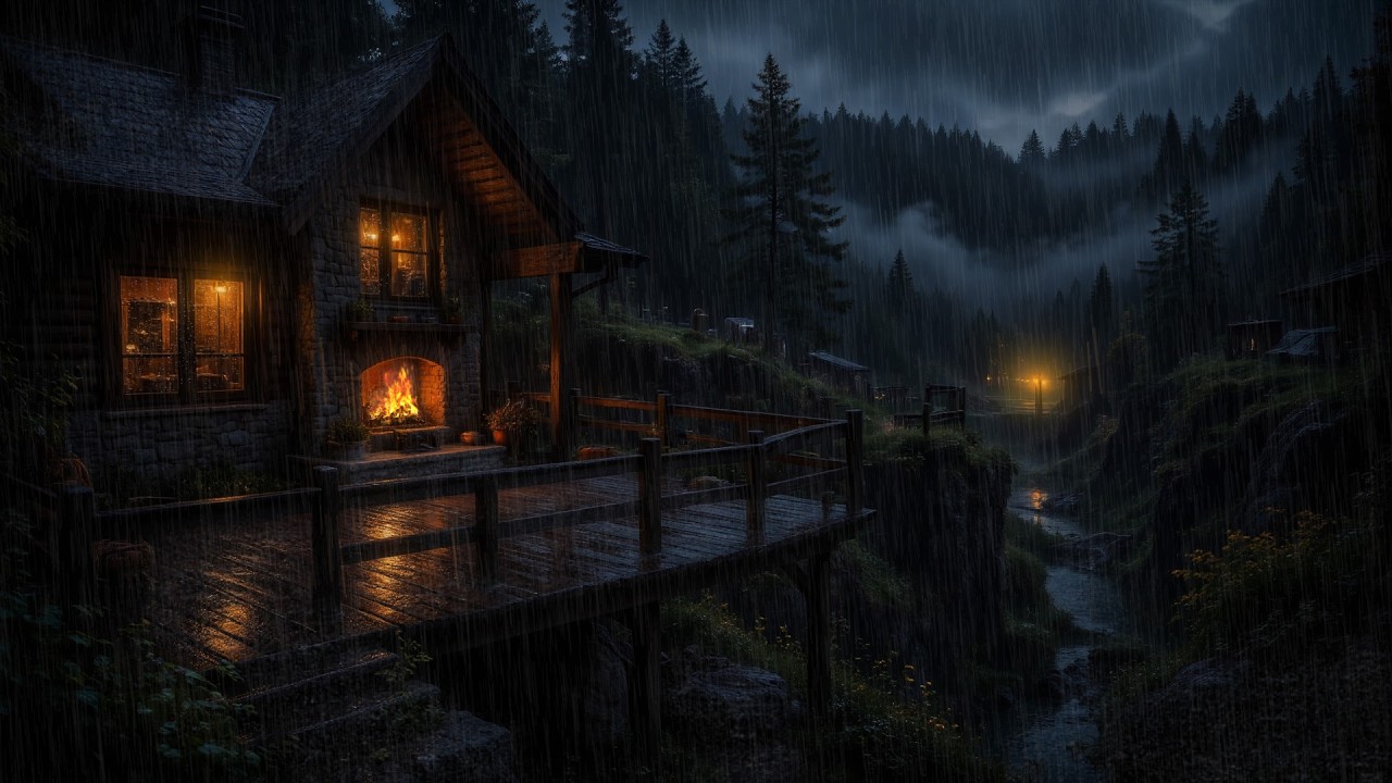 Дождливая Лесная Атмосфера Для Глубокого Отдыха • Тихий Ночной Дождь Для Спокойствия Ума И Лучшег...