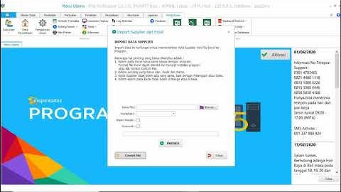 PROGRAM IPOS 5 - Tutorial Import Data Supplier dari Excel
