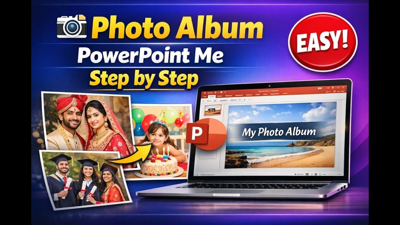 Photo Album Creation in PowerPoint.