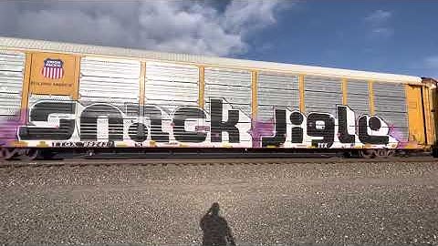 BNSF #8200 SB Empty Auto Rack Train Without DP Unit 10/11/22