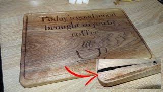 Crafting A Stunning Walnut Cutting Board Sign For Coffee Lovers With Live Edge And Epoxy Accents