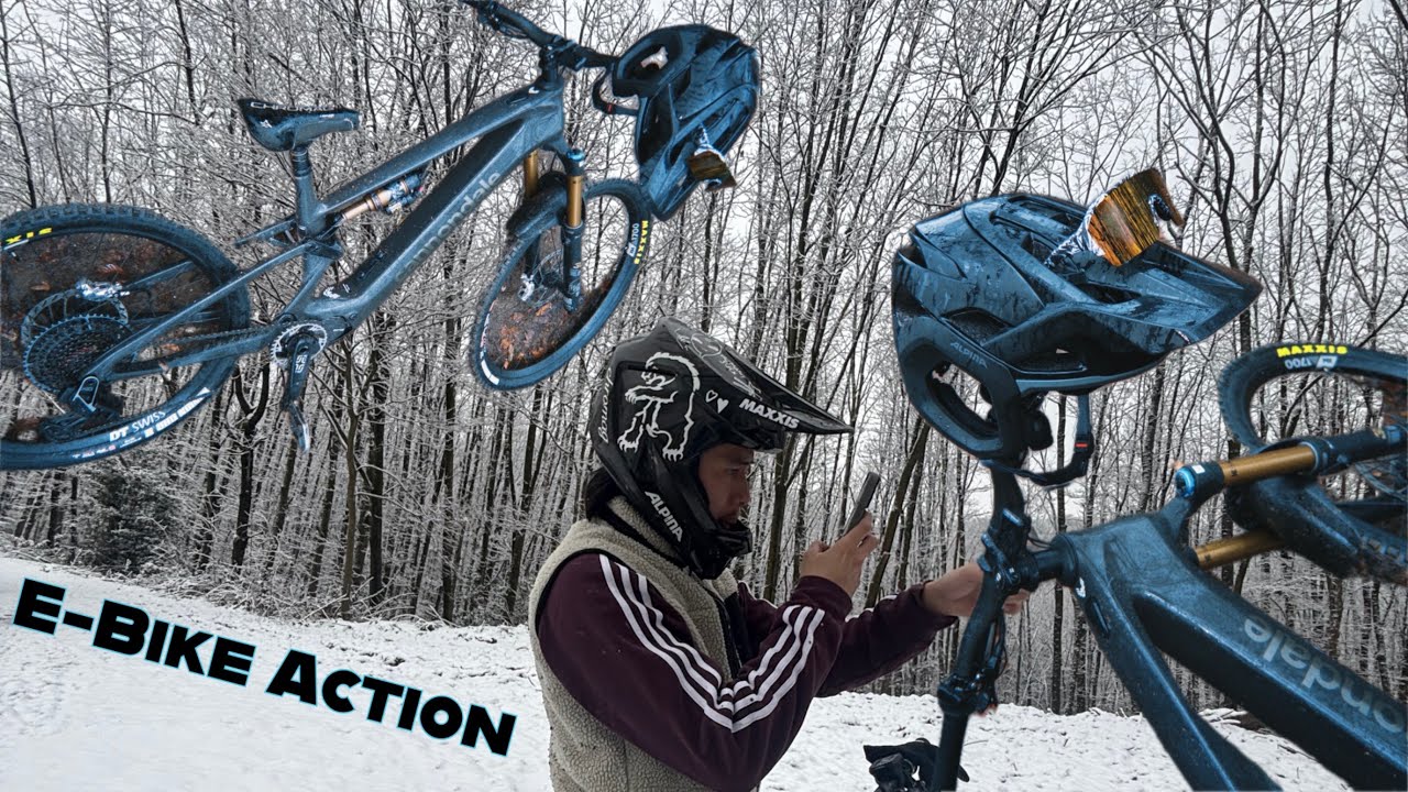 E-Bike Eskalation im Schnee | Altenberg Trails | Crash |  Cannondale Moterra SL