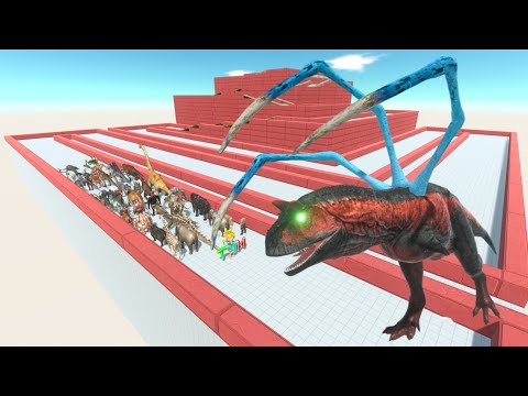 💀🦖 ESCAPE FROM ALIEN CARNOTAURUS! 😱🔥 Last Survivor Challenge | Animal Revolt Battle Simulator