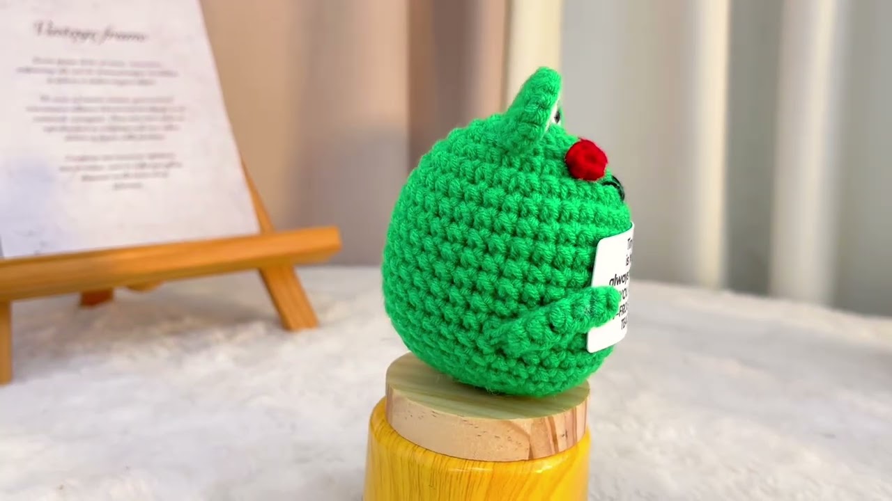 “Un-Frog-gettable Teacher“ Handmade Crochet Frog 