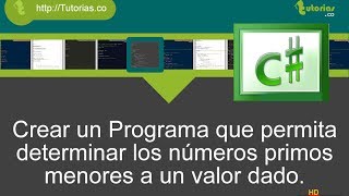 ciclo for -- visualStudio c#(numeros primos)