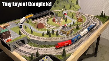 Tiny HO Train Layout Build - 4x6 Model Railroad Part 3 Finally Complete!