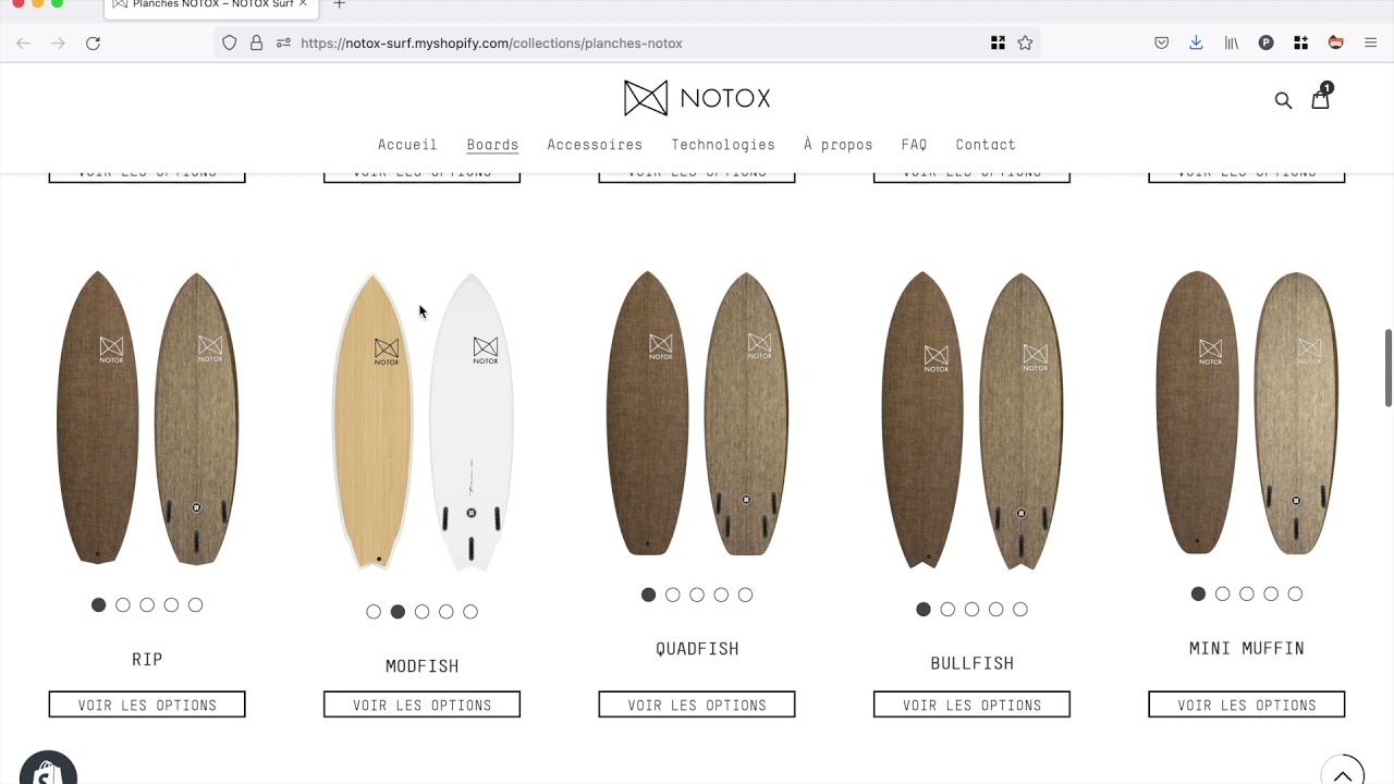 Comment utiliser le configurateur de planches de surf NOTOX.