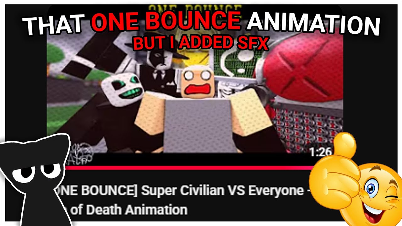 Анимация с одним отскоком (тест звуковых эффектов)