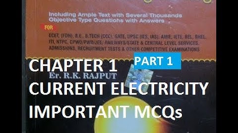 CURRENT ELECTRICITY !! RK RAJPUT MCQs !! PART 1
