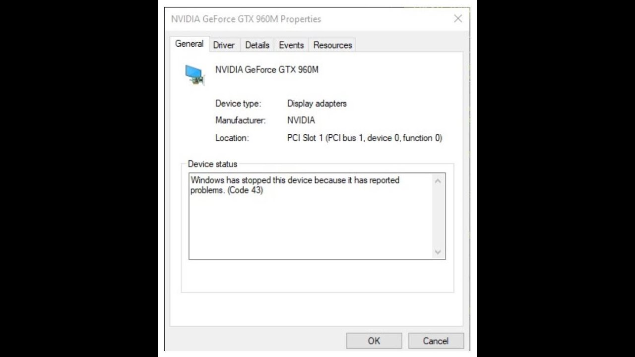 Fix NVIDIA Error Code 43 Windows has stopped this device it has reported problems - YouTube