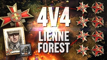 CLASSIC BIG TANK BATTLES vs SU-85 Hordes [4v4] [OST] [Lienne Forest] — Company of Heroes 2