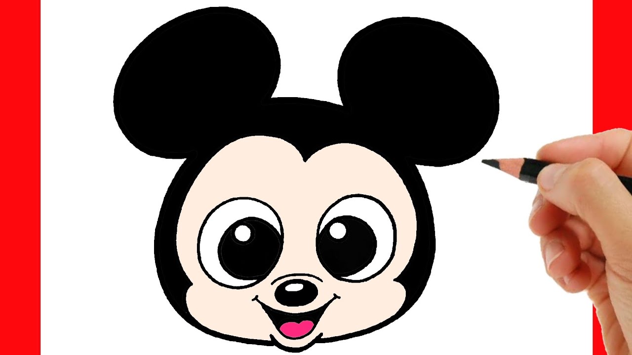 CÓMO DIBUJAR EL MICKEY MOUSE FACIL PASO A PASO - YouTube