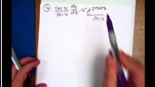 Exponential Separable Differential Equations