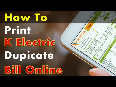 K Electric Bill Duplicate - K Electric Bill Online - K Electric Bill Print View Download Bill