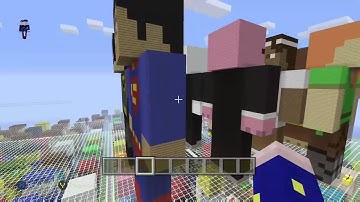 Minecraft: Batman V. Superman Statues