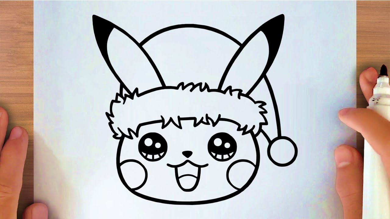 how-to-draw-cute-christmas-pikachu-youtube
