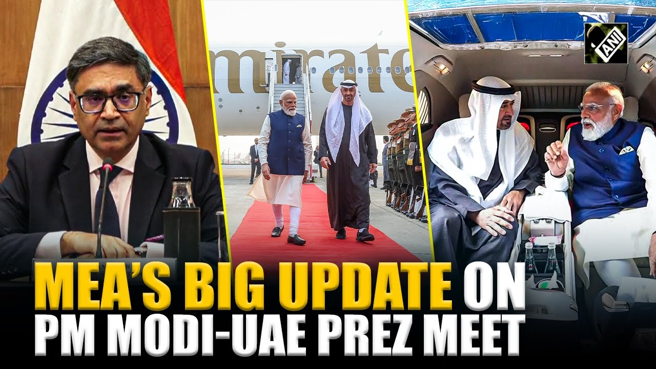 UAE President’s visit was substantive, reflecting historic India-UAE strategic ties: MEA