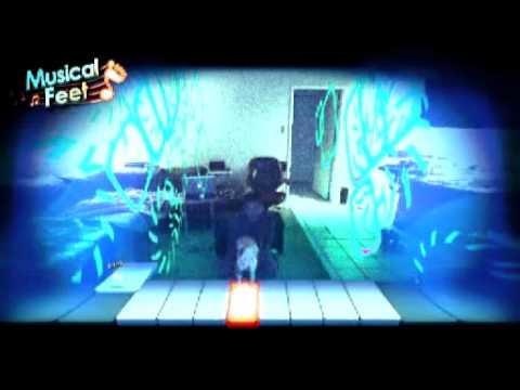 Jack playing the dog piano with Kinect Labs