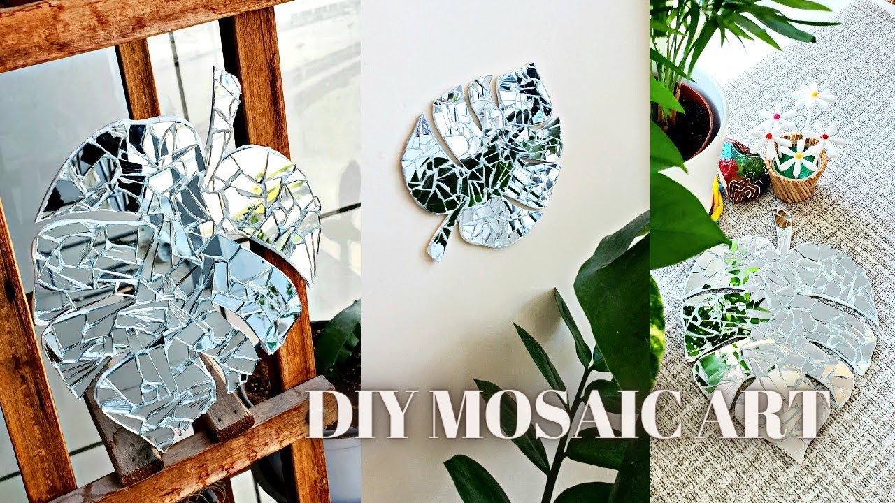 DIY CRUSHED GLASS MIRROR/ How to make Crushed Mirror Glass / Crushed glass  DIY 