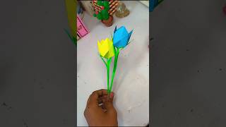 diy tulip flower 🌷#diy #craft #tulip #flower #art #trending #youtubeshorts #viral #shorts
