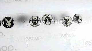 E0030 - 1 Luminous Fluorescent Pattern Stud Earring