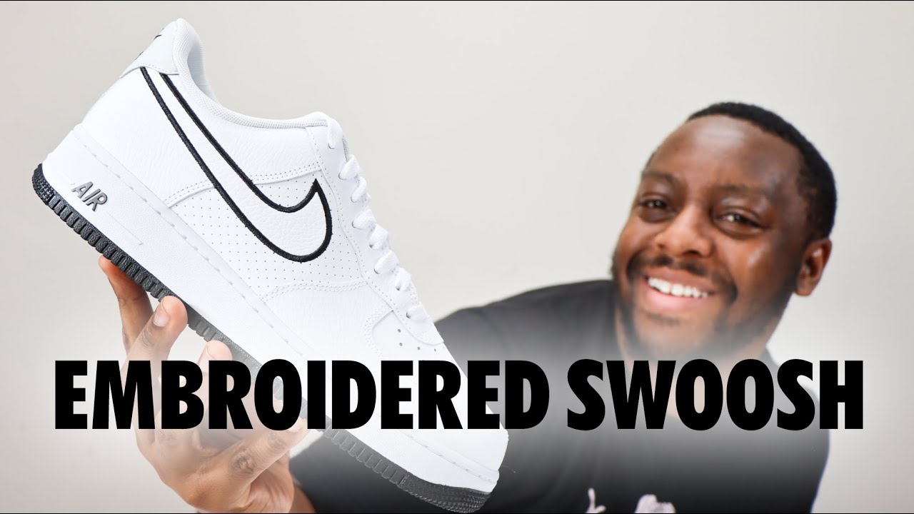 Air Force 1 Embroidered Swoosh White On Foot Sneaker Review QuickSchopes 497 Schopes FJ4211 100