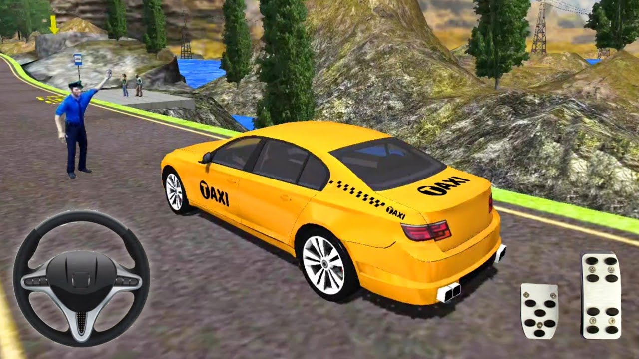 Taxi Driving Sim 2021 - Mountain Road Uber Cab Driving - Android Gameplay