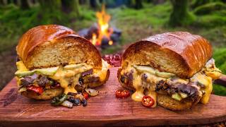 Juicy Steak Sandwich with Cheese Sauce | Alaska Campfire Recipe