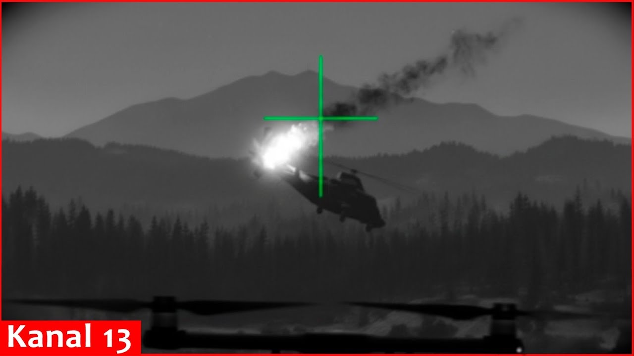 Украинский беспилотник-камикадзе ФП-1 сбил вертолет Ми-8 на территории России – Видео