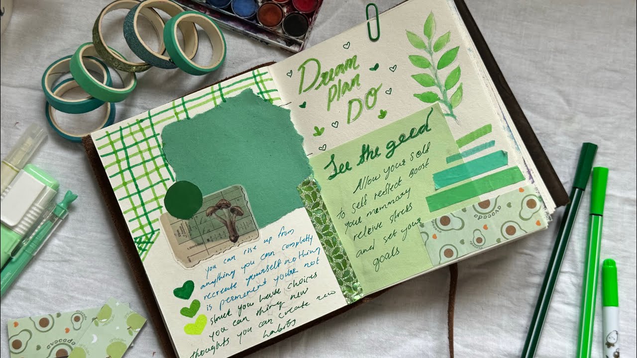Aesthetic green journal 💚🍃🥑#aesthetic #green #art #cute #journey # ...