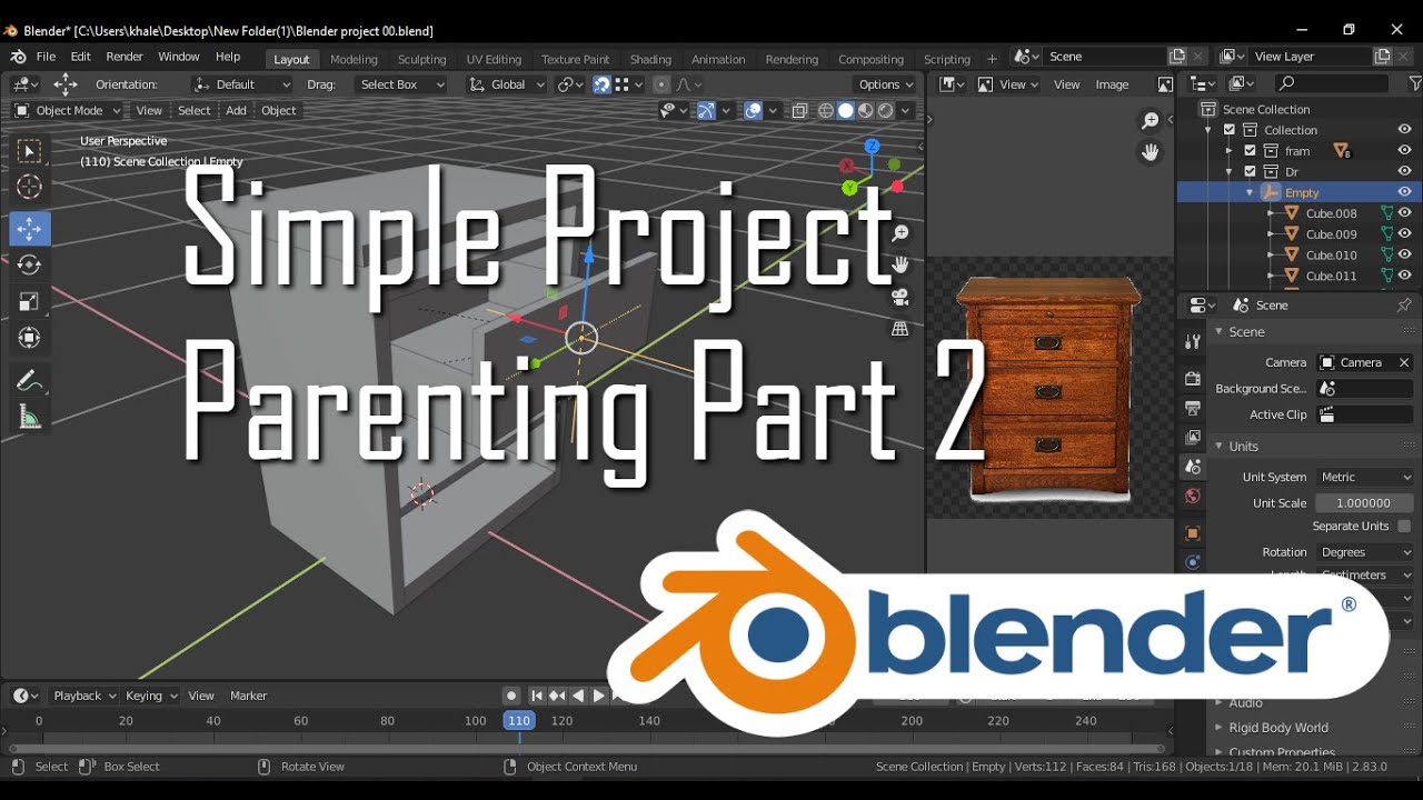 The Parenting in blender Simple Project Part 2 - YouTube