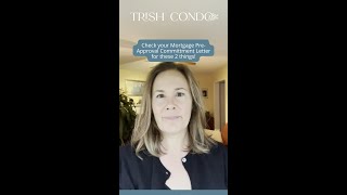Check your Mortgage Pre-Approval Commitment Letter for these 2 things!