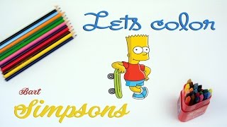 Coloring Bart Simpson //  Bart Simpson Coloring pages // The Simpsons