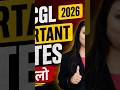 SSC CGL 2026.. Important Dates...अभी जान लो..#shorts #ssc #ssccgl #2026 #reasoning #sscexam