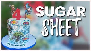 How To Apply Sugar Sheet To A Buttercream Cake! | SugarJunkieJA
