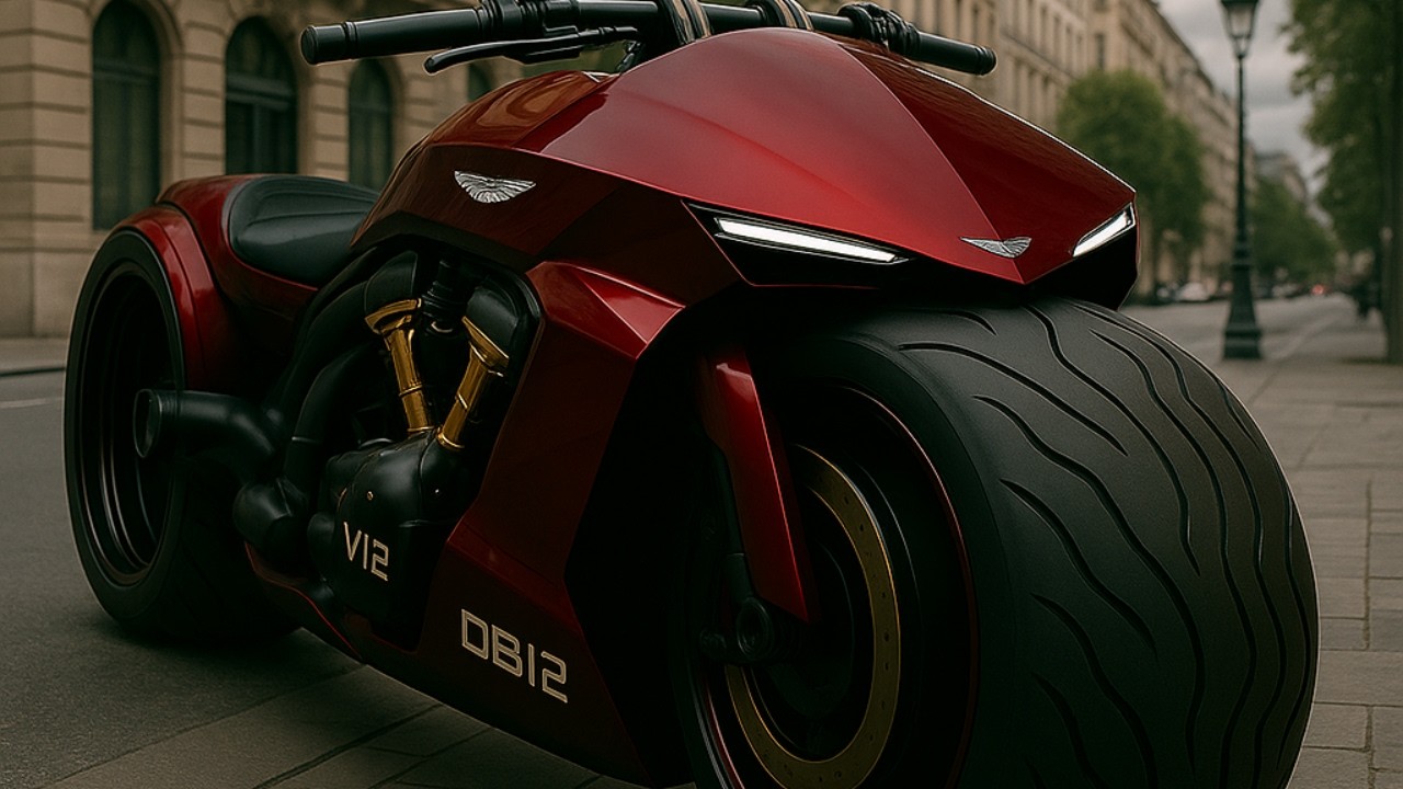 Aston Martin DB12 Motorcycle Concept LEAKED — This Is the Future
