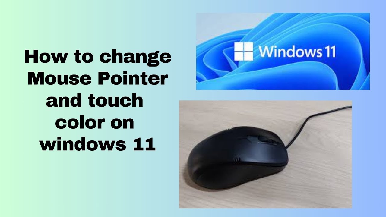 How to change Mouse Pointer and touch color on windows 11 - YouTube