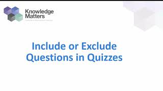 Include or Exclude Questions in Quizzes (VB) screenshot 5