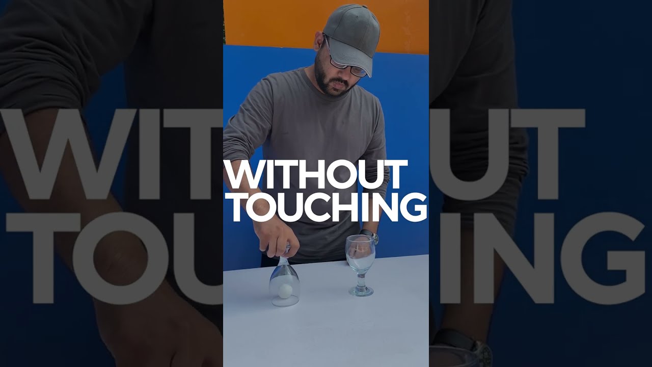 Challenge to put the ball in glass without touching it! SolutionInn 
